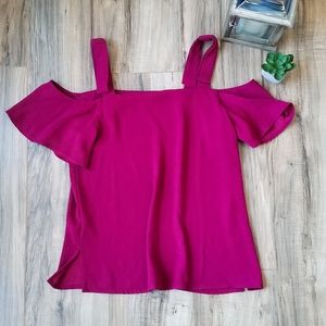 Ann Taylor Bow Shoulder Strap Blouse